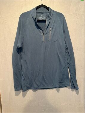 Free Fly Apparel Men's Dusty Blue Quarter-Zip Pullover